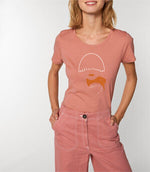T-shirt femme en coton Bio " Happy over 50 "